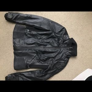 Black leather Guess jacket